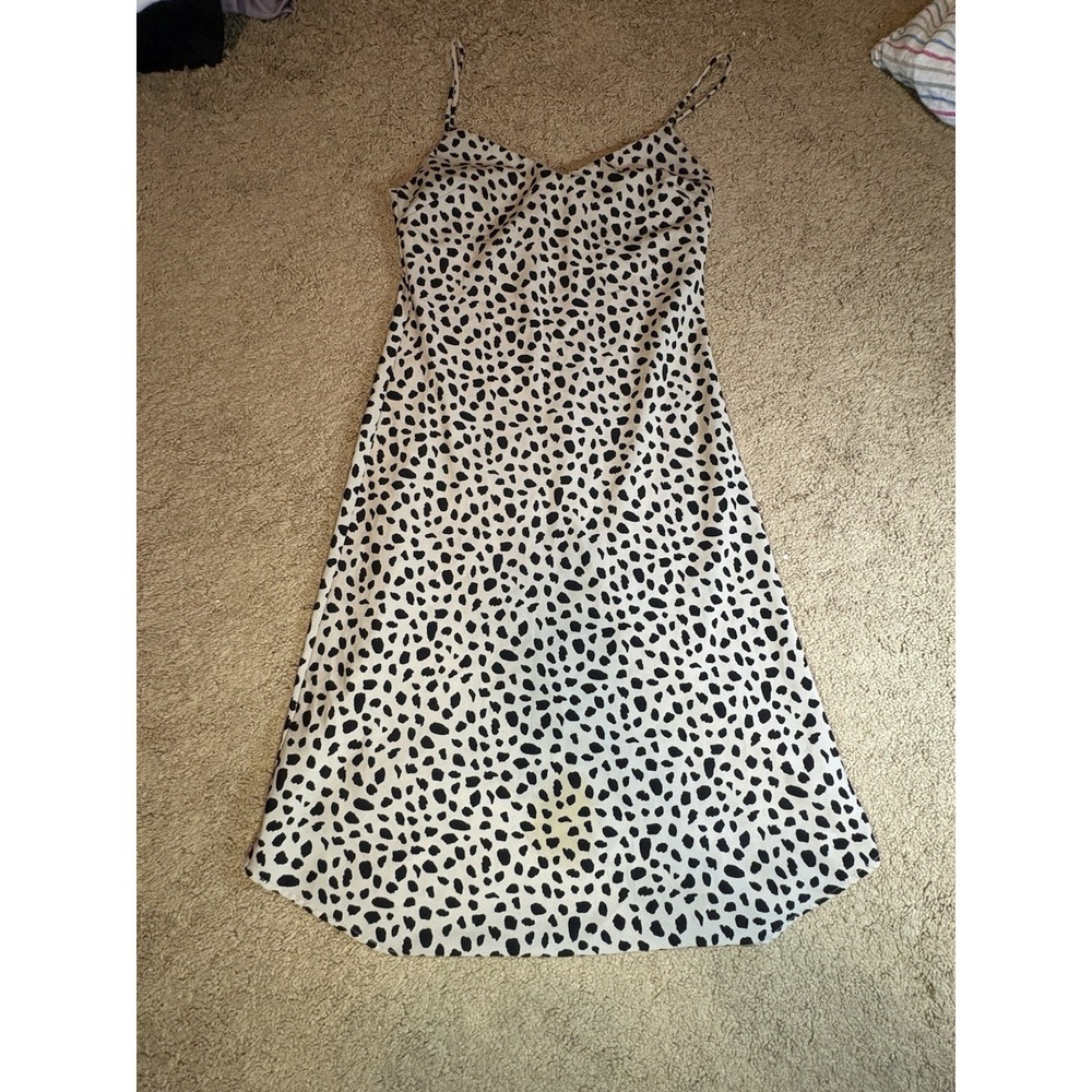 Audrey 3+1 Dress Women's Size Medium Leopard Print Slip Sundress Sexy‎
